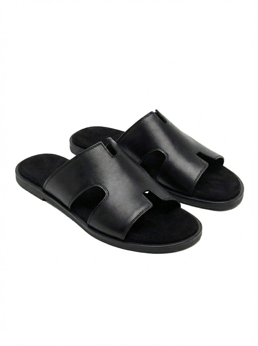 H-CUT LEATHER SLIDE