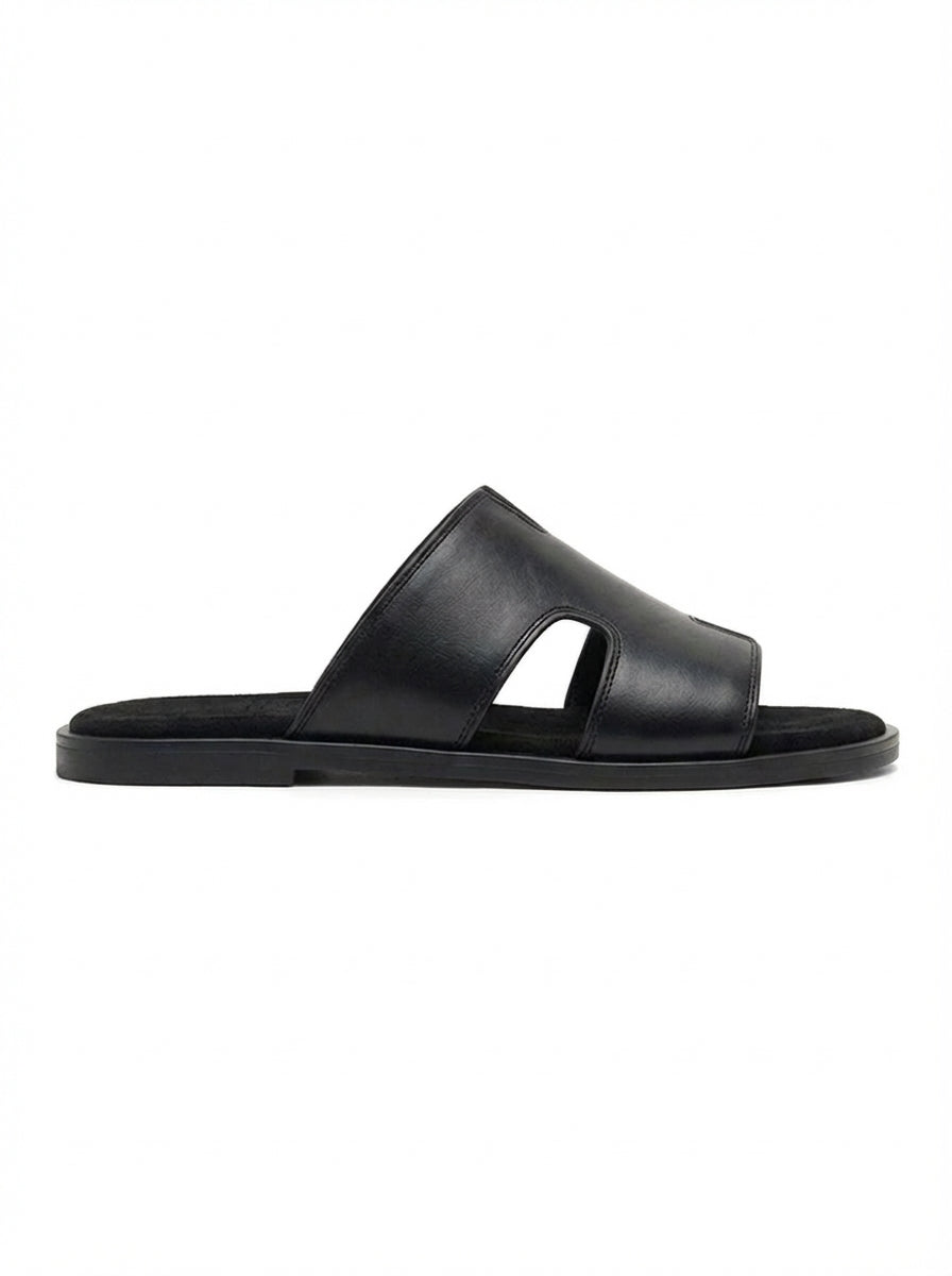 H-CUT LEATHER SLIDE